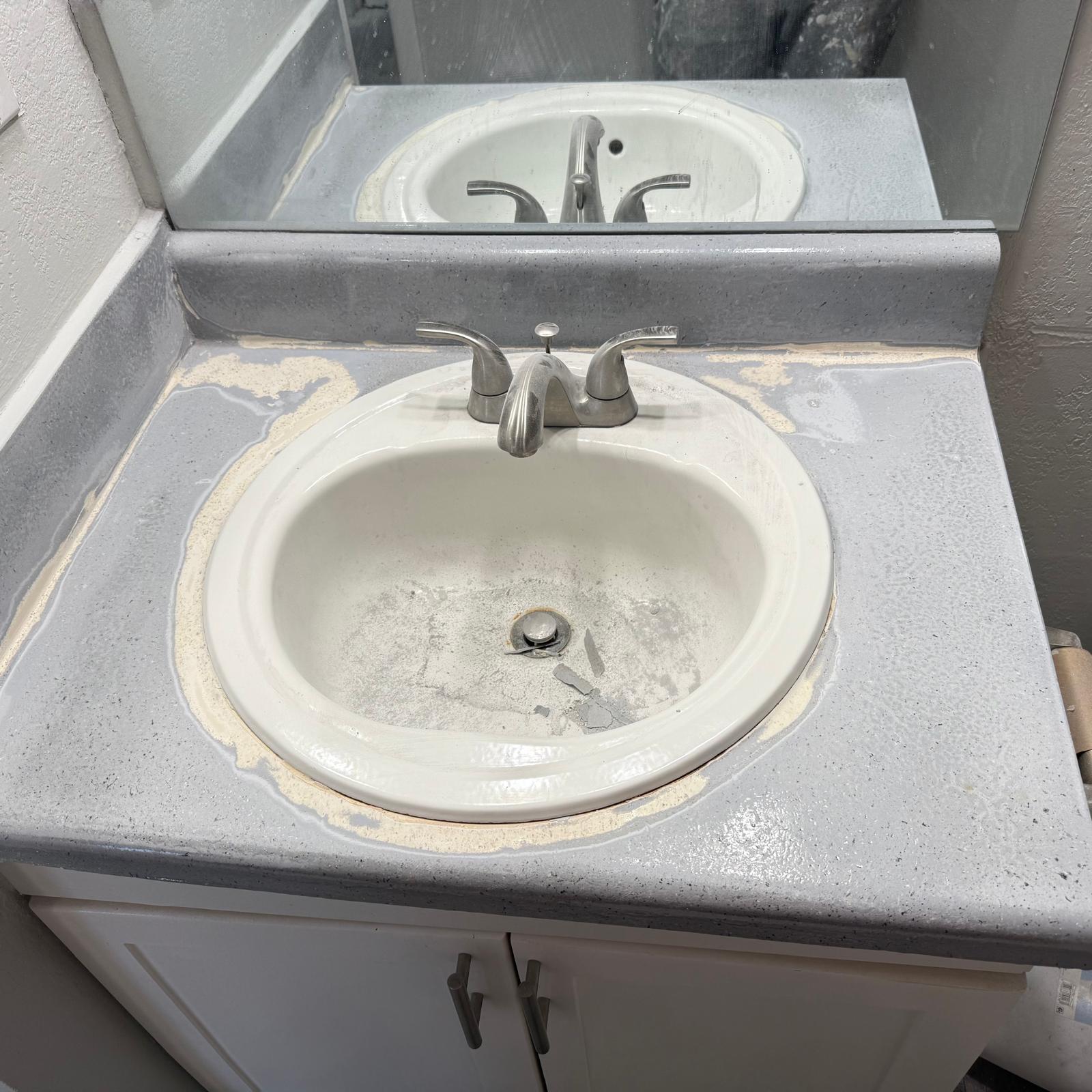 Encimera de baño antes
